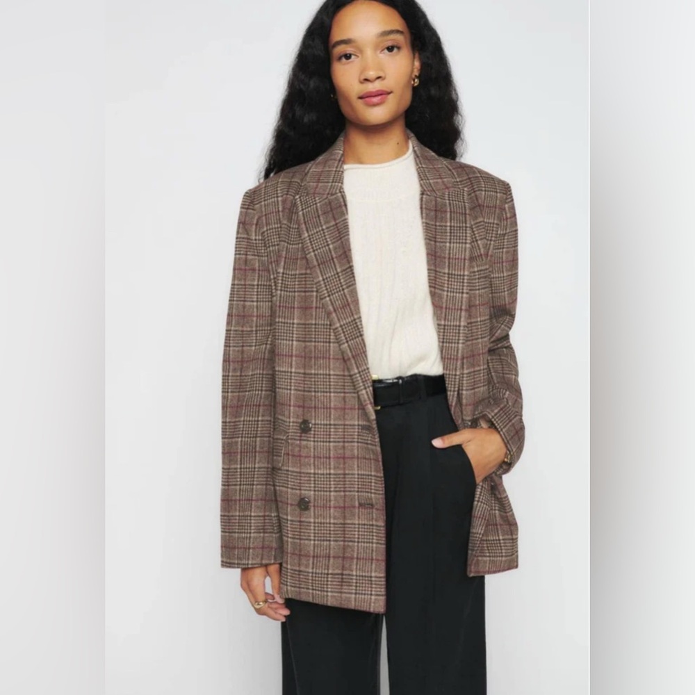 Reformation Winston Plaid Blazer XS
